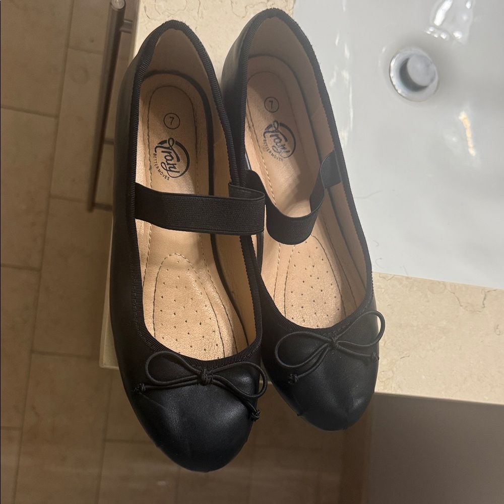 Black Kids Ballet Flats